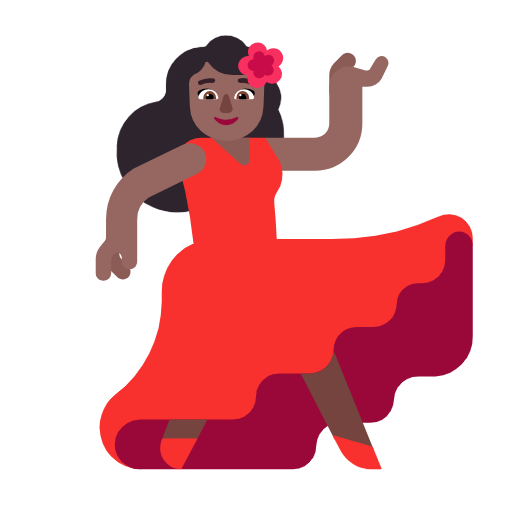 Mulher Dançando: Pele Morena Escura para Microsoft Windows 11 24H2 August 2025 Update