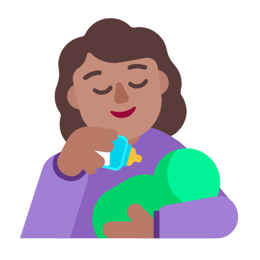 Mulher Alimentando Bebê: Pele Morena para Microsoft Windows 11 24H2 August 2025 Update