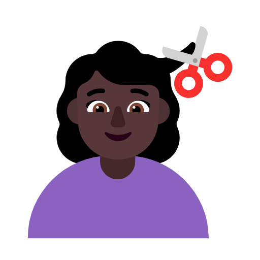 Mulher Cortando O Cabelo: Pele Escura para Microsoft Windows 11 24H2 August 2025 Update