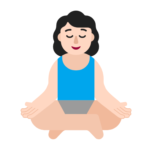 Mulher na posição de Lotus: Tom de Pele Leve para Microsoft Windows 11 24H2 August 2025 Update