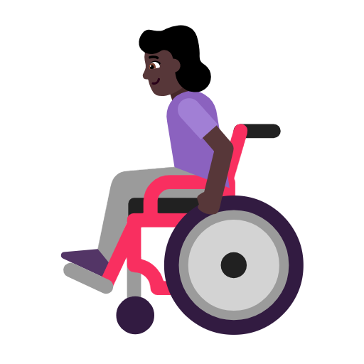 Mulher Em Cadeira De Rodas Manual: Pele Escura para Microsoft Windows 11 24H2 August 2025 Update