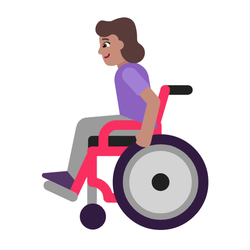 Mulher Em Cadeira De Rodas Manual: Pele Morena para Microsoft Windows 11 24H2 August 2025 Update