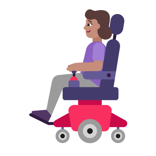 Mulher Em Cadeira De Rodas Motorizada: Pele Morena para Microsoft Windows 11 24H2 August 2025 Update