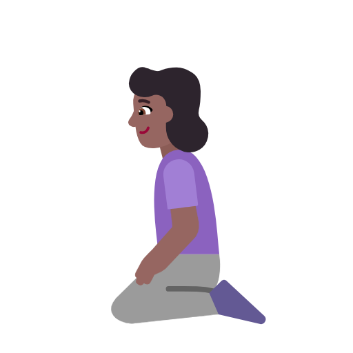 Mulher Ajoelhando: Pele Morena Escura para Microsoft Windows 11 24H2 August 2025 Update