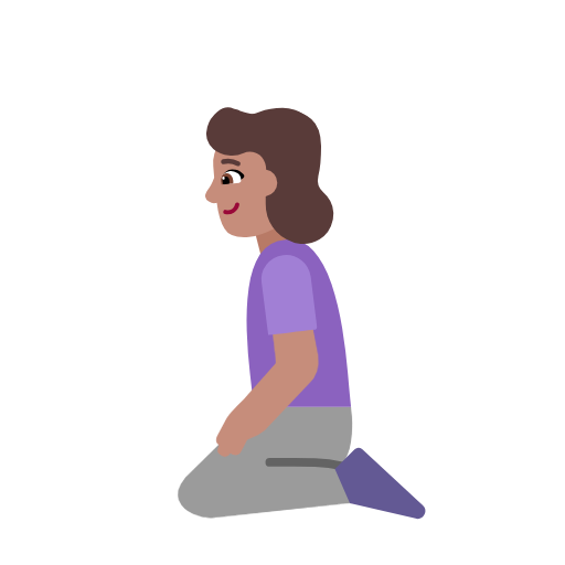 Mulher Ajoelhando: Pele Morena para Microsoft Windows 11 24H2 August 2025 Update