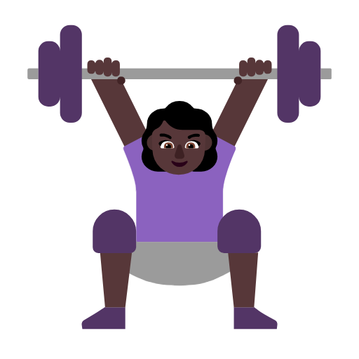 Жінка зі штангою: дуже темний тон шкіри для Microsoft Windows 11 24H2 August 2025 Update