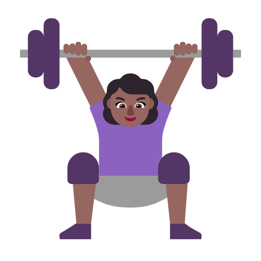 Mulher Levantando Peso: Pele Morena Escura para Microsoft Windows 11 24H2 August 2025 Update