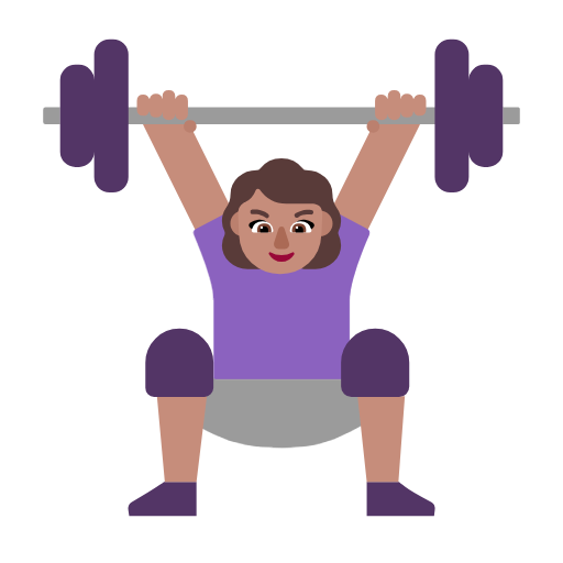 Mulher Levantando Peso: Pele Morena para Microsoft Windows 11 24H2 August 2025 Update