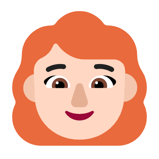 Mulher: Pele Clara, Cabelo Vermelho para Microsoft Windows 11 24H2 August 2025 Update