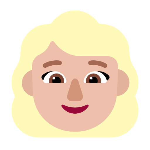 Woman: Medium-Light Skin Tone, Blond Hair para Microsoft Windows 11 24H2 August 2025 Update