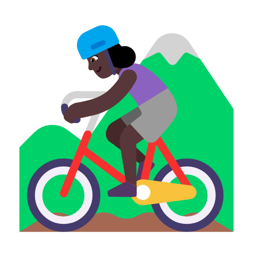 Mulher Fazendo Mountain Bike: Pele Escura para Microsoft Windows 11 24H2 August 2025 Update