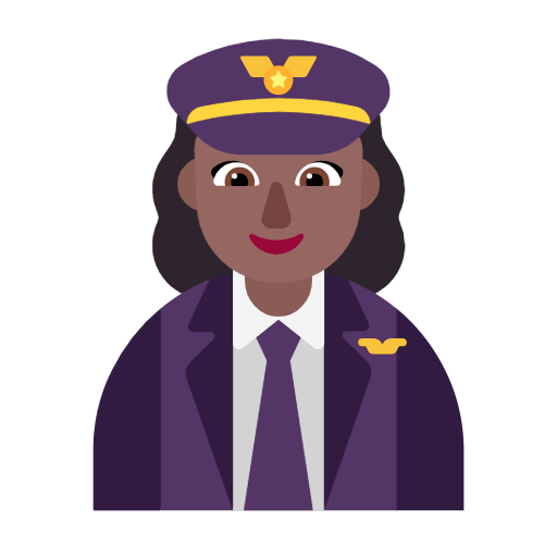 Piloto De Avião Mulher: Pele Morena Escura para Microsoft Windows 11 24H2 August 2025 Update