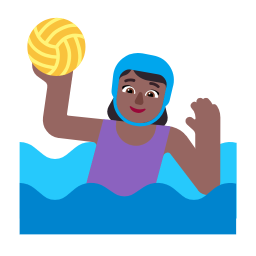 Mulher Jogando Polo Aquático: Pele Morena Escura para Microsoft Windows 11 24H2 August 2025 Update
