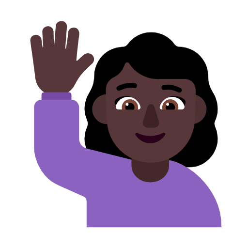 Mulher Levantando A Mão: Pele Escura para Microsoft Windows 11 24H2 August 2025 Update