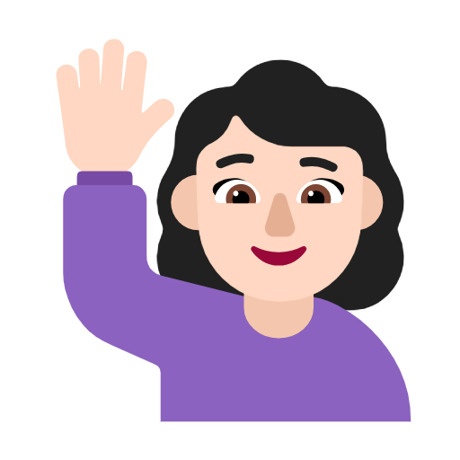 Mulher Levantando A Mão: Pele Clara para Microsoft Windows 11 24H2 August 2025 Update