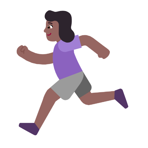 Mulher Correndo: Pele Morena Escura para Microsoft Windows 11 24H2 August 2025 Update