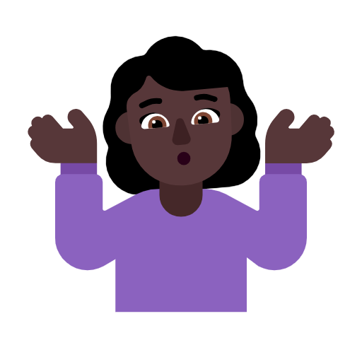 Mulher Dando De Ombros: Pele Escura para Microsoft Windows 11 24H2 August 2025 Update