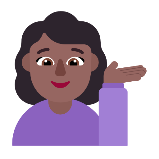 Mulher Com A Palma Virada Para Cima: Pele Morena Escura para Microsoft Windows 11 24H2 August 2025 Update