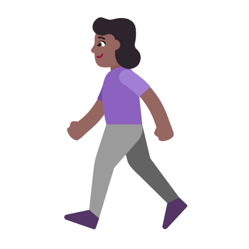 Жінка йде: темний тон шкіри для Microsoft Windows 11 24H2 August 2025 Update