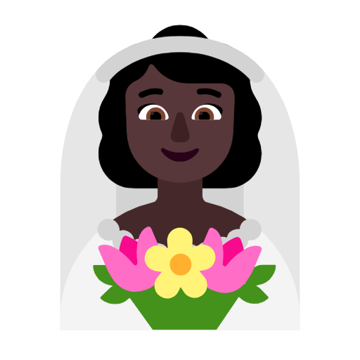 Женщина в фате: очень темный тон кожи для Microsoft Windows 11 24H2 August 2025 Update