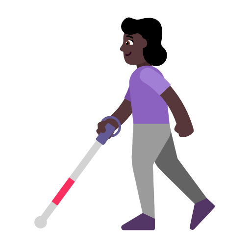 Mulher Com Bengala Para Cego: Pele Escura para Microsoft Windows 11 24H2 August 2025 Update