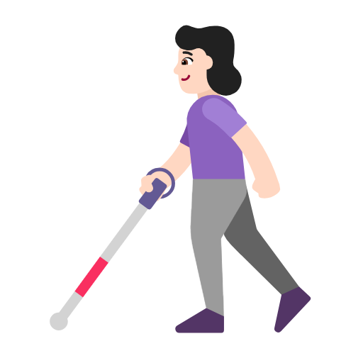 Mulher Com Bengala Para Cego: Pele Clara para Microsoft Windows 11 24H2 August 2025 Update