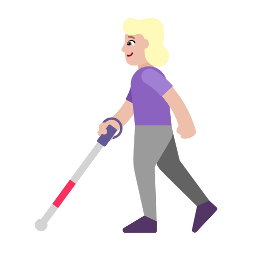 Mulher Com Bengala Para Cego: Pele Morena Clara para Microsoft Windows 11 24H2 August 2025 Update