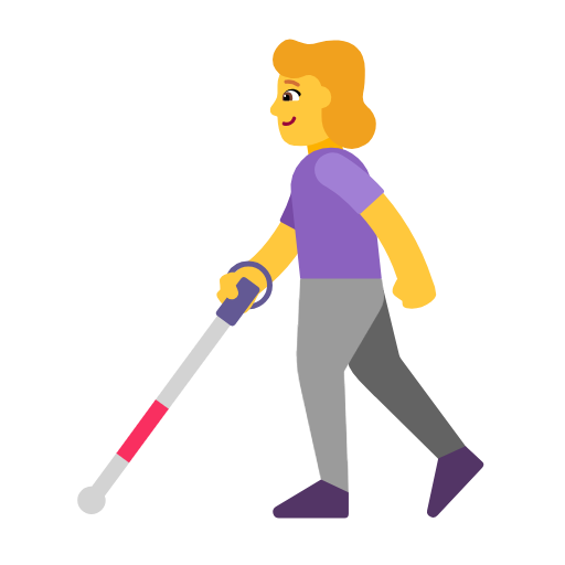 Mulher Com Bengala Para Cego para Microsoft Windows 11 24H2 August 2025 Update