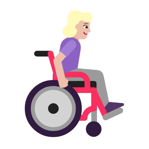 Mulher em cadeira de rodas manual voltada para a direita: tom de pele médio-claro para Microsoft Windows 11 24H2 August 2025 Update