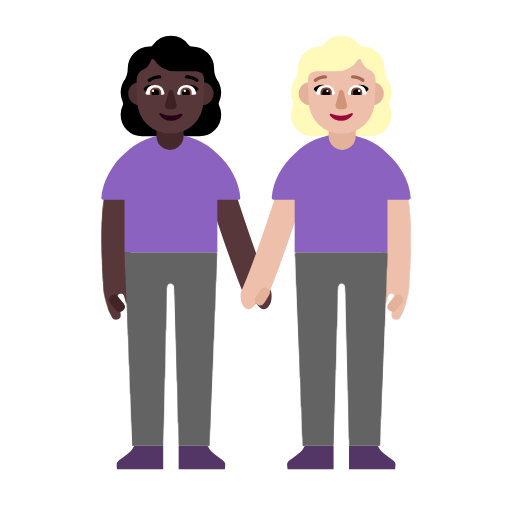 Duas Mulheres De Mãos Dadas: Pele Escura, Pele Morena Clara para Microsoft Windows 11 24H2 August 2025 Update