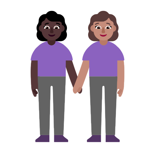 Duas Mulheres De Mãos Dadas: Pele Escura, Pele Morena para Microsoft Windows 11 24H2 August 2025 Update