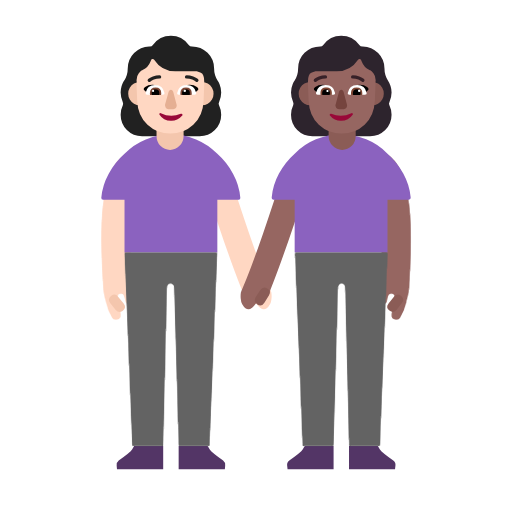 Duas Mulheres De Mãos Dadas: Pele Clara, Pele Morena Escura para Microsoft Windows 11 24H2 August 2025 Update