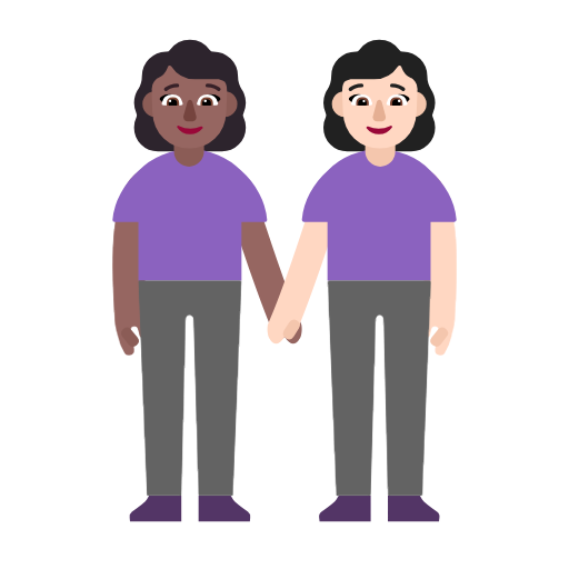 Duas Mulheres De Mãos Dadas: Pele Morena Escura, Pele Clara para Microsoft Windows 11 24H2 August 2025 Update