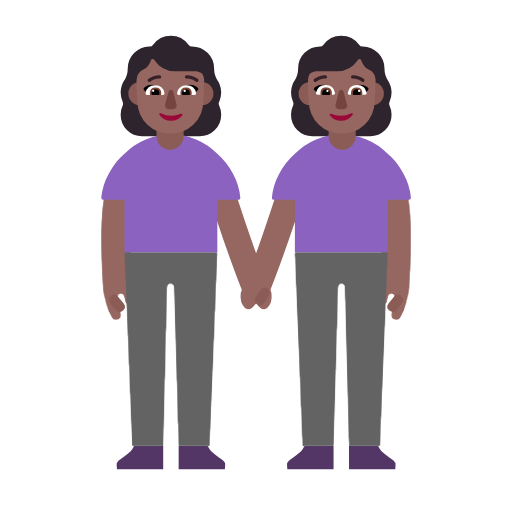 Duas Mulheres De Mãos Dadas: Pele Morena Escura para Microsoft Windows 11 24H2 August 2025 Update