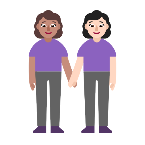 Duas Mulheres De Mãos Dadas: Pele Morena, Pele Clara para Microsoft Windows 11 24H2 August 2025 Update