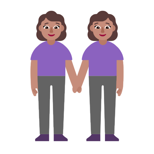 Duas Mulheres De Mãos Dadas: Pele Morena para Microsoft Windows 11 24H2 August 2025 Update