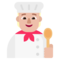 Повар: светлый тон кожи