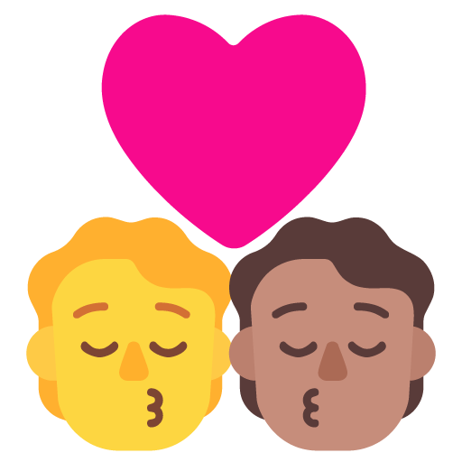 Kiss: Человек, человек, без оттенка кожи, с оттенком кожи средней тональности Kiss: Человек, человек, без оттенка кожи, с оттенком кожи средней тональности