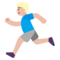 Мужчина бежит: светлый тон кожи