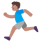 Мужчина бежит: средний тон кожи
