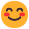Довольно улыбается