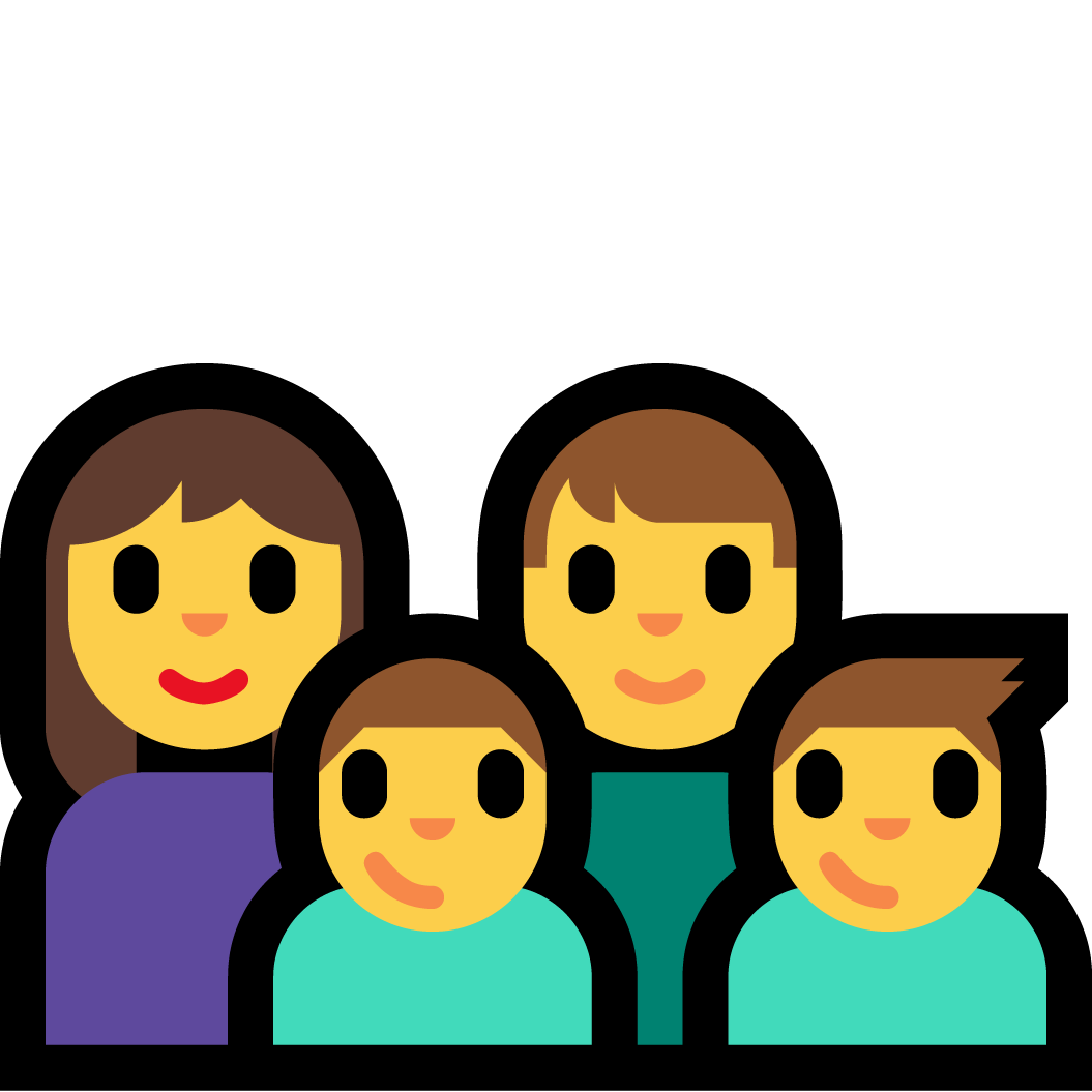 Сім'я: Жінка, Чоловік, Хлопчик, Хлопчик