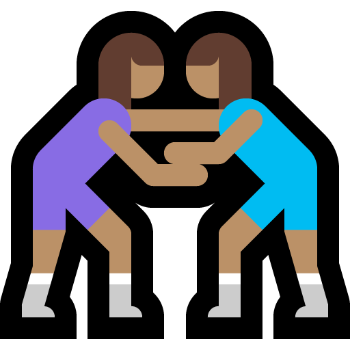 Women Wrestling: Medium Skin Tone для Microsoft Windows 11