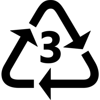 סמל מיחזור לפלסטיק מסוג 3