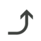 חץ ימינה מתעקל מעלה