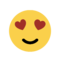 פרצוף מחייך עם עיני לבבות