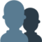 Silhouet van twee personen