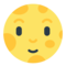 Volle maan met gezicht