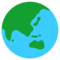 Wereldbol met Azië-Australië