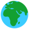 Wereldbol met Europa-Afrika